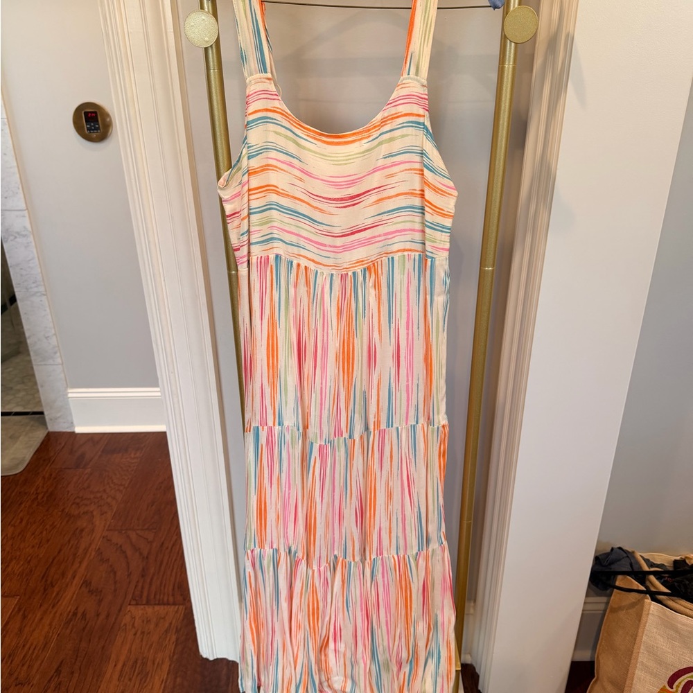 Colorful Striped Sleeveless Dress